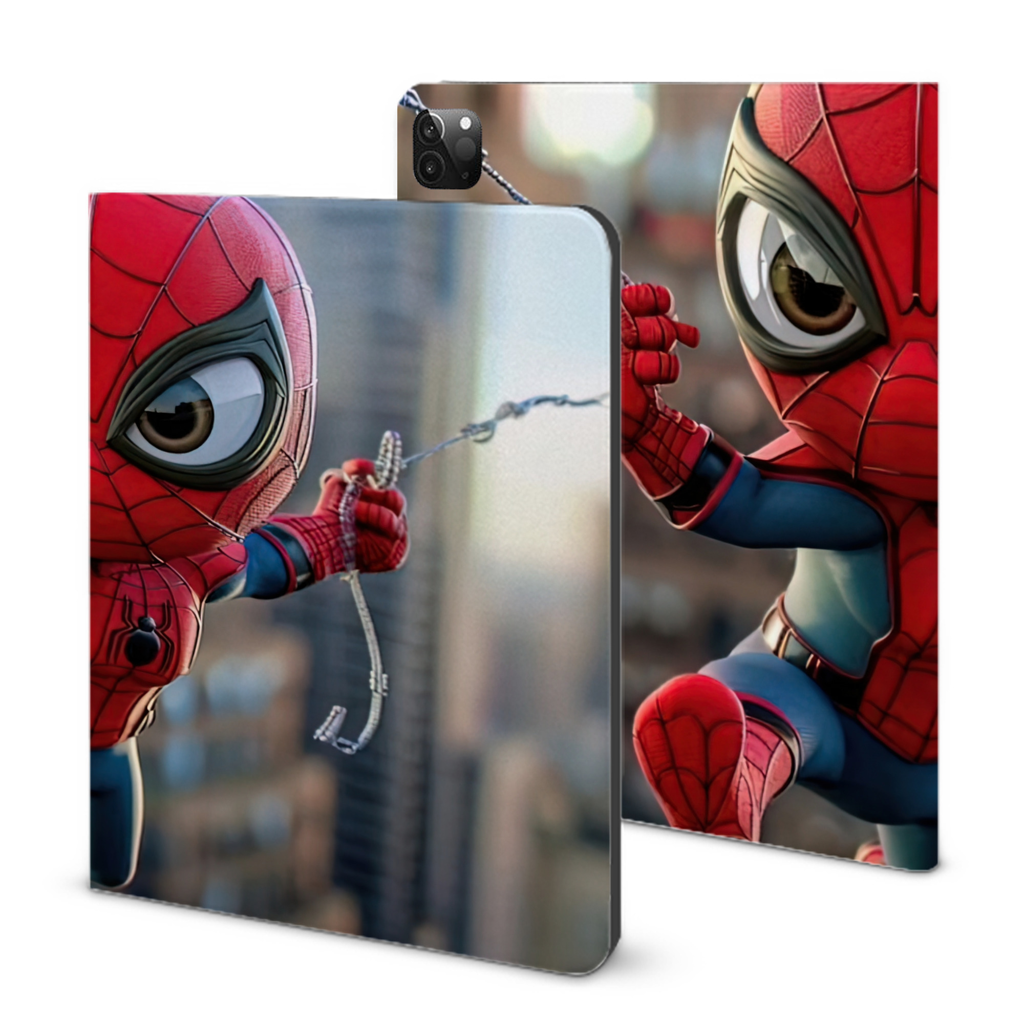 （画像用） Spider Man スパイダーマン IPadケース ペンホルダー付き ブックスタイルデザイン